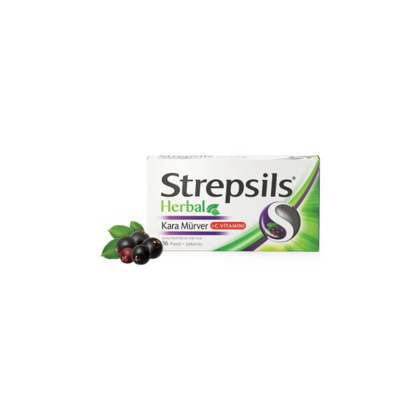 Strepsils Herbal Kara Mürver 16 Pastil: راحة سريعة لوجع الحلق