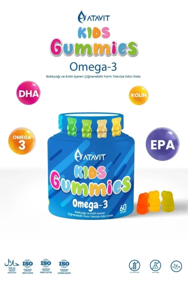 Atavit Kids Omega-3 60 Gummies زيت سمك للأطفال